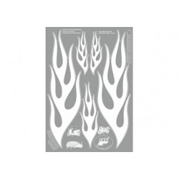 Kits Autocollants "SPIRIT DECORATION" forme FLAMME Blanc