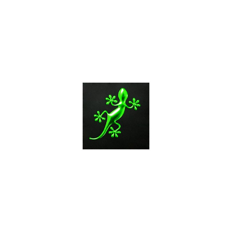 Label en 3D de forme LEZARD Vert. 1 pièce.