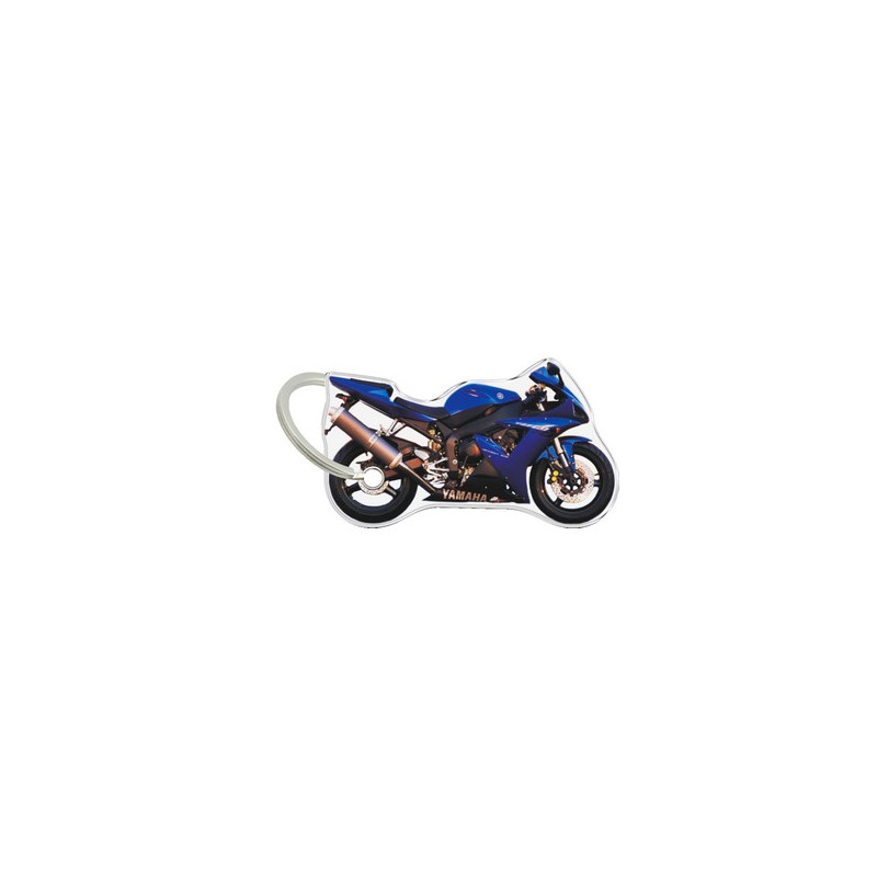 Porte-cléfs en Résine "YAMAHA R1 BLEU" Format : 40x40mm