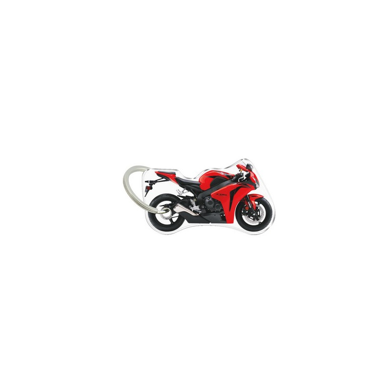 Porte-cléfs en Résine "HONDA CBR 1000 ROUGE 2008" Format : 40x40mm