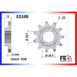 500.SPORTSMAN (6X6) '03/04 11X38 RK520FEZO *  (Transmission primaire)