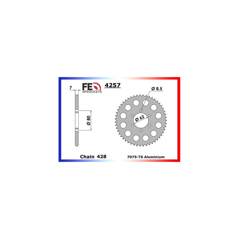 C/ALU YZ80'80/83,TY125'75/89 44 428