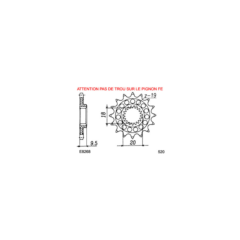 PIG HONDA CR125R '87/03 14 520